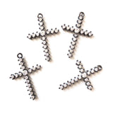 5pcs Cross Charms Clear Rhinestone Jewelry Making Accessory