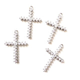 5pcs Cross Charms Clear Rhinestone Jewelry Making Accessory
