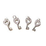5pcs Small Key Charm for Bracelet Necklace Making Craft Jewelry Bulk