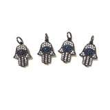 5pcs Evil Eye Hamsa Hand Charm for Bracelet Necklace Making
