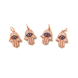 5pcs Evil Eye Hamsa Hand Charm for Bracelet Necklace Making