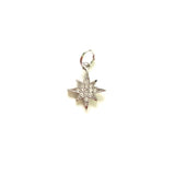 5 Micro Zirconia Paved Star Charms for Jewelry Making