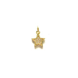 5pcs Zirconia Paved Star Charms for Jewelry Making