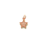 5pcs Zirconia Paved Star Charms for Jewelry Making