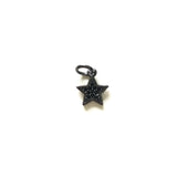 5pcs Zirconia Paved Star Charms for Jewelry Making