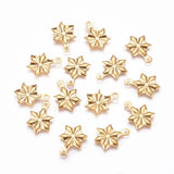 5pcs Snowflake Charms Stainless Steel Pendants for Christmas DIY Jewelry