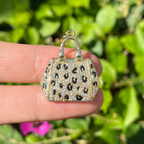 Bling Zirconia Pave Handbag Pendant Charm Jewelry Accessory