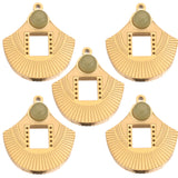 5pcs Stainless Steel Earring Pendants Bohemia Charms Gold-Plate Dangles