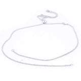 5pcs Stainless Steel Adjustable Necklace Chains 2mm Wide