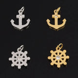 5pcs Stainless Steel Anchor Charms for Jewelry Making DIY