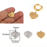 5pcs Stainless Steel Angel Pendant Charms for DIY Jewelry Making