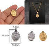 5pcs Stainless Steel Angel Pendant Charms for DIY Jewelry Making