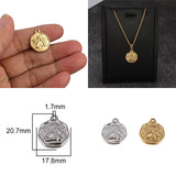 5pcs Stainless Steel Angel Pendant Charms for DIY Jewelry Making