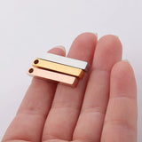 5pcs Stainless Steel Bar Pendant Blank 4x28mm