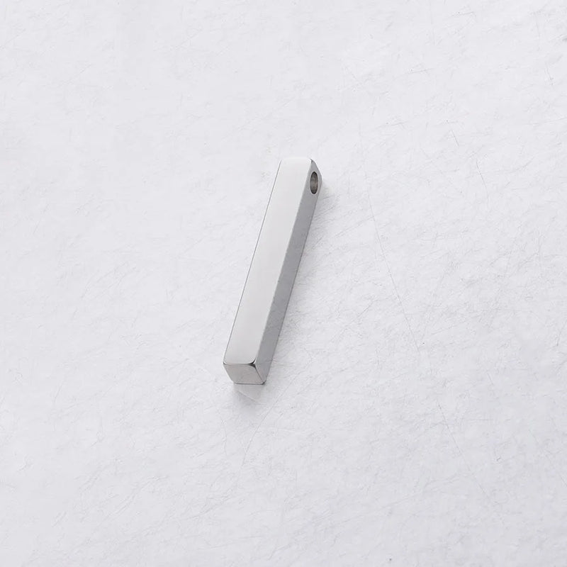 5pcs Stainless Steel Bar Pendant Blank 4x28mm
