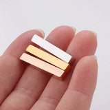 5pcs Stainless Steel Bar Pendant Blank 4x28mm