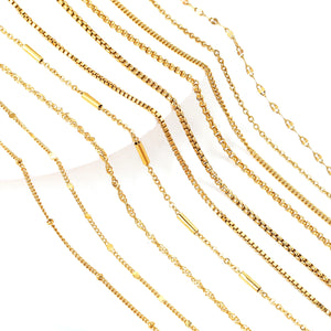 5pcs Stainless Steel Cross Chain Necklace DIY Lobster Clasp