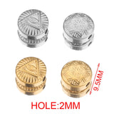 5pcs Stainless Steel Evil Eye Spacer Beads for Jewelry Making