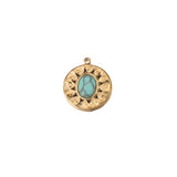 5pcs Bohemia Sun Flower Charms Natural Stone Pendants DIY Jewelry Making