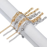 5pcs Stainless Steel Bracelet Chain with Extension Chain Lobster Clasp