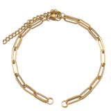 5pcs Stainless Steel Bracelet Chain with Extension Chain Lobster Clasp
