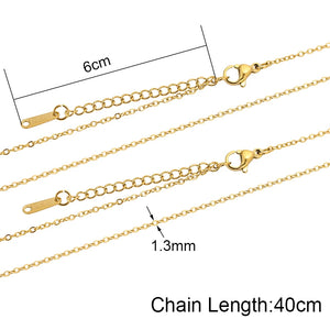 5pcs Stainless Steel Chains Necklace Bulk With Lobster Clasps DIY Jewelry Making