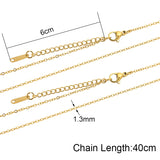 5pcs Stainless Steel Chains Necklace Bulk With Lobster Clasps DIY Jewelry Making