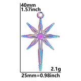5pcs Stainless Steel Star Pendant Charms DIY Jewelry Making Supplies