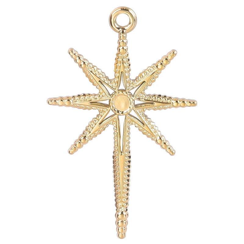 5pcs Stainless Steel Star Pendant Charms DIY Jewelry Making Supplies