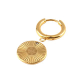 5pcs Stainless Steel Geometric Round Charms for DIY Jewelry Making