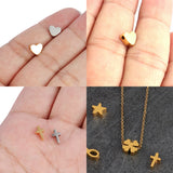 5pcs Stainless Steel Charms High Polished Pendant For DIY Bracelet Necklace