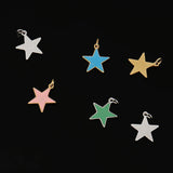 5pcs Enamel Star Charms Stainless Steel Pendant for DIY Jewelry