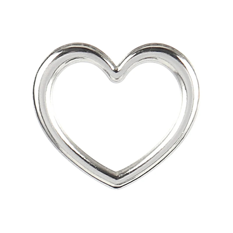 5pcs Stainless Steel Charms Big Heart Pendant DIY Jewelry Making