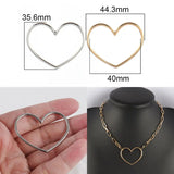5pcs Stainless Steel Charms Big Heart Pendant DIY Jewelry Making