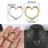 5pcs Stainless Steel Charms Big Heart Pendant DIY Jewelry Making