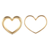 5pcs Stainless Steel Charms Big Heart Pendant DIY Jewelry Making