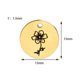 5pcs Stainless Steel Chokers with Flowers Charms, DIY Jewelry Making