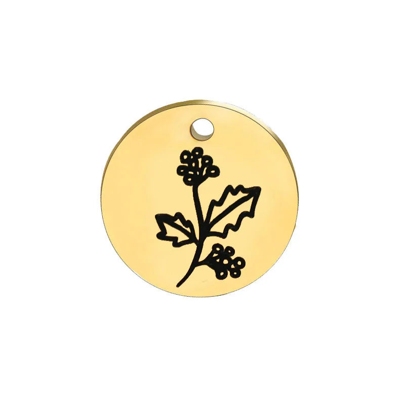 5pcs Stainless Steel Chokers with Flowers Charms, DIY Jewelry Making