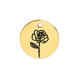 5pcs Stainless Steel Chokers with Flowers Charms, DIY Jewelry Making