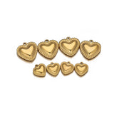 5pcs Stainless Steel Heart Pendant Charms for Jewelry Making