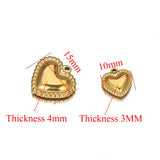 5pcs Stainless Steel Heart Pendant Charms for Jewelry Making