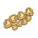 5pcs Stainless Steel Heart Pendant Charms for Jewelry Making