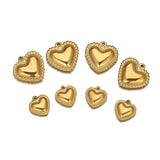 5pcs Stainless Steel Heart Pendant Charms for Jewelry Making
