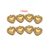 5pcs Stainless Steel Heart Pendant Charms for Jewelry Making