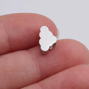 5pcs Stainless Steel Cloud Spacer Beads DIY Jewelry Making