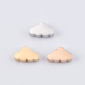 5pcs Stainless Steel Cloud Spacer Beads DIY Jewelry Making
