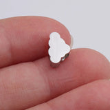 5pcs Stainless Steel Cloud Spacer Beads DIY Jewelry Making