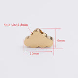5pcs Stainless Steel Cloud Spacer Beads DIY Jewelry Making