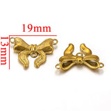 5pcs Stainless Steel Bow Connectors Charms for DIY Jewelry Making Accessories