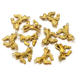 5pcs Stainless Steel Bow Connectors Charms for DIY Jewelry Making Accessories